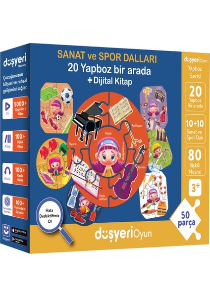 Sanat ve Spor Dalları- 50 Parça 20 Yapboz