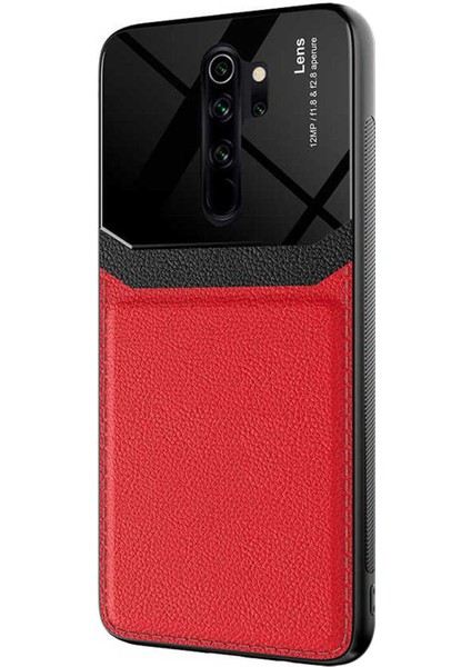 Xiaomi Redmi Note 8 Pro Kılıf Uniq Leather Kırmızı