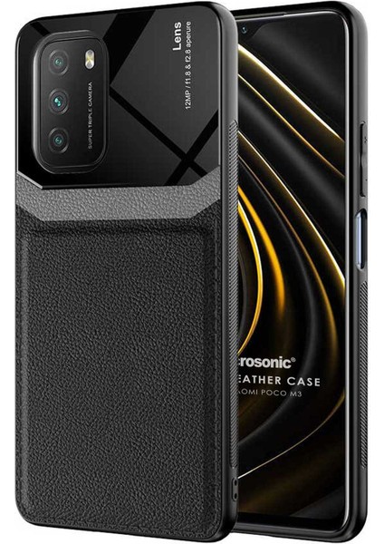 Xiaomi Poco M3 Kılıf Uniq Leather Siyah