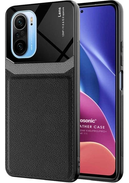 Xiaomi Redmi K40 Kılıf Uniq Leather Siyah