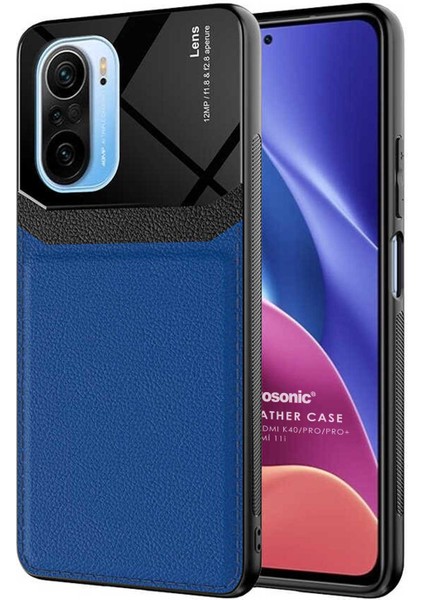 Xiaomi Redmi K40 Kılıf Uniq Leather Lacivert