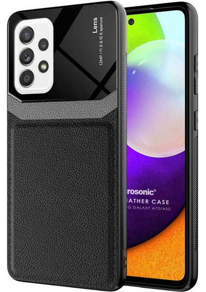 Samsung Galaxy A72 Kılıf Uniq Leather Siyah