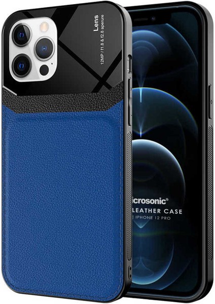 Apple iPhone 12 Pro Kılıf Uniq Leather Lacivert