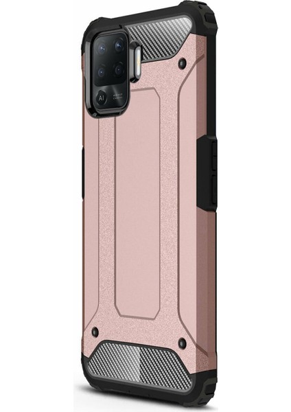 Oppo Reno 5 Lite Kılıf Rugged Armor Rose Gold