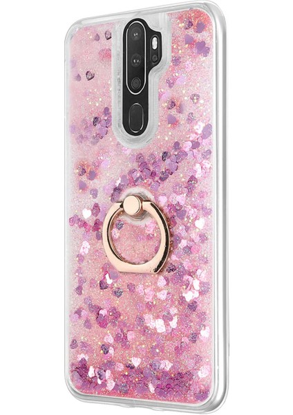 Oppo A5 2020 Kılıf Glitter Liquid Holder Pembe fiyatları