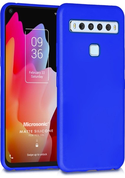 Matte Silicone Tcl 10L Kılıf Mavi