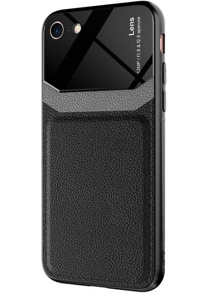 Apple iPhone Se 2020 Kılıf Uniq Leather Siyah