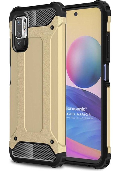 Xiaomi Redmi Note 10 5g Kılıf Rugged Armor Gold