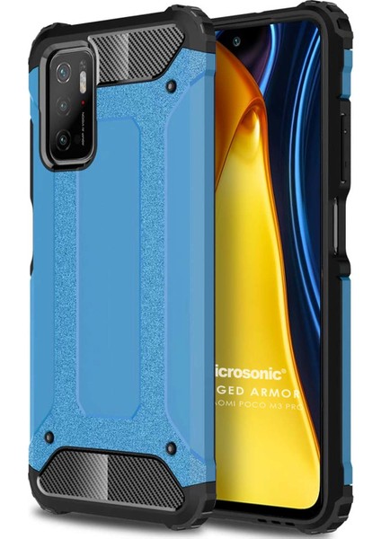 Xiaomi Poco M3 Pro Kılıf Rugged Armor Mavi