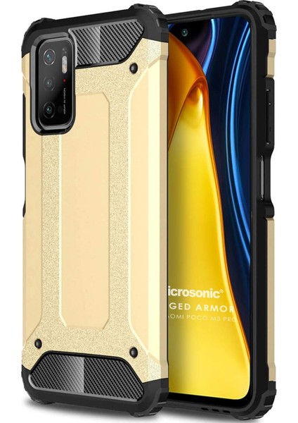 Xiaomi Poco M3 Pro Kılıf Rugged Armor Gold