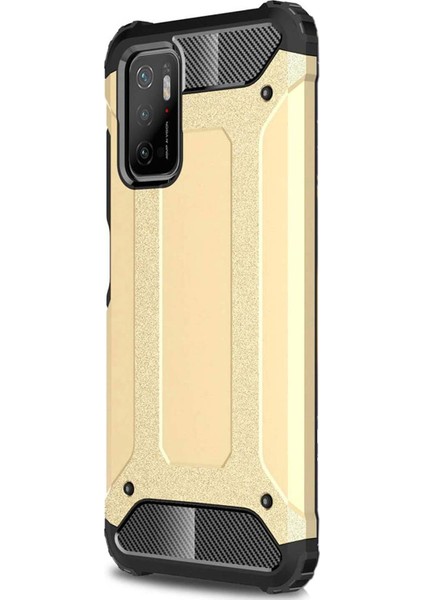 Xiaomi Poco M3 Pro Kılıf Rugged Armor Gold