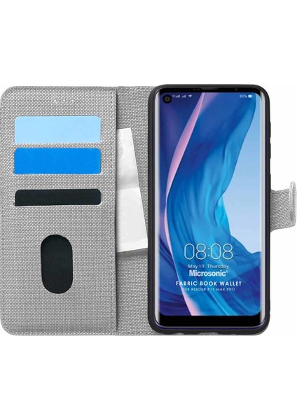 Reeder P13 Blue Max Pro Kılıf Fabric Book Wallet Gri