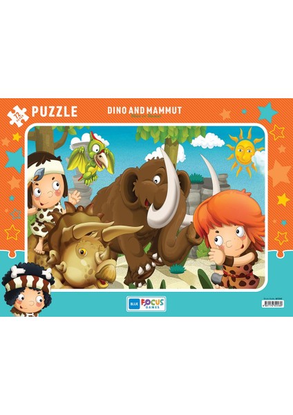 Frame Puzzle Dino ve Mamut 72 Parça