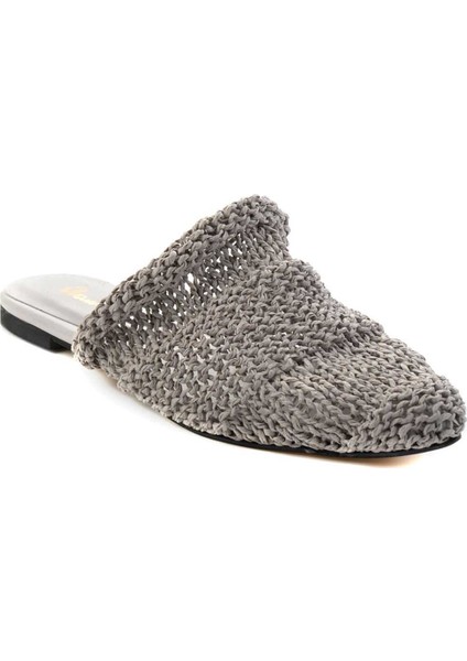 Gri Örgü Kadın Terlik K04946202016 fiyatları
