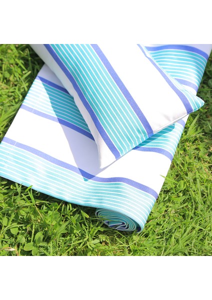 Mini Yastıklı Plaj / Piknik Örtüsü- Su ve Kum Tutmayan Kumaş fırsatları