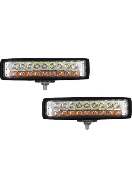 Solana 18 W Motosiklet Off Road Yatay Sis Farı Takımı