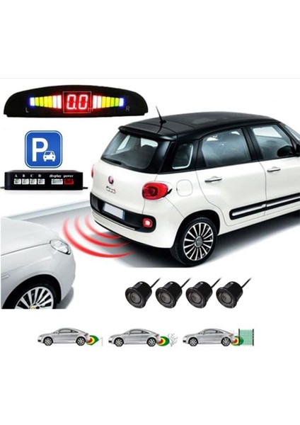 Citroen C2 Araca Göstergeli Ikazlı Park Sensörü