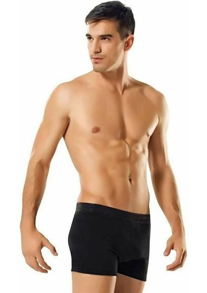 Siyah Renk Likralı Boxer