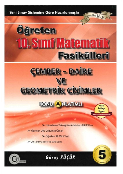 10.Sınıf Çeber ve Daire Geometrik Cisimler Konu Anlatımlı Kitap