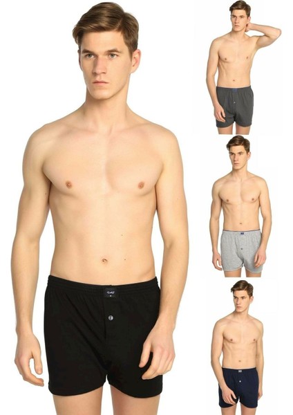 4 Adet Karışık Renk Havlu Bel Boxer