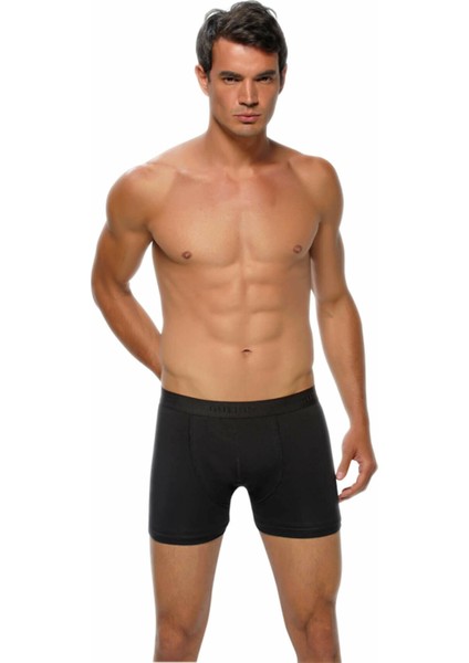 Siyah Renk Likralı Boxer