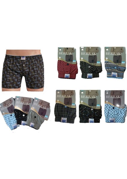 6 Adet Karışık Renk Havlu Bel Boxer