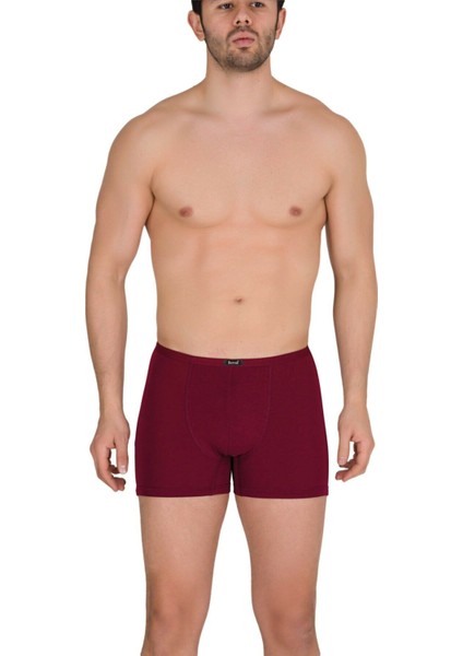 10 Adet Bordo Renk Ince Kemerli Modal Boxer