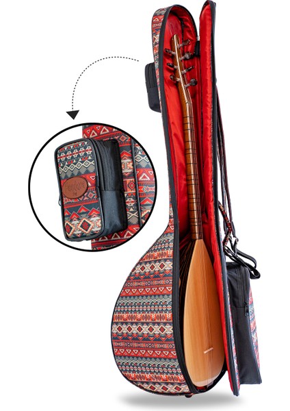 Pandura Müzik Profesyonel Gigbag Kısa Bağlama Kılıfı Otantik