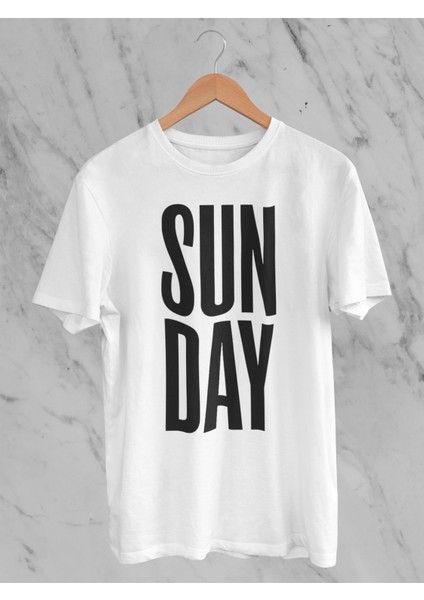 Sunday Baskılı Erkek T-Shirt