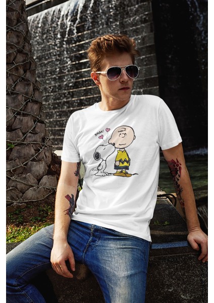 Snoopy Baskılı Erkek T-Shirt