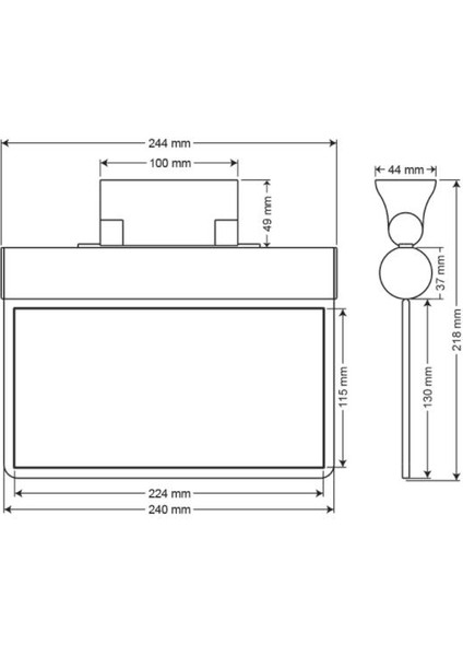 Sfs Sıva Altı SFS24-3-L-SA Acil Çıkış Yönlendirme Armatürü Sürekli ve Kesintide 180 Dak. Yanan 11XF LED