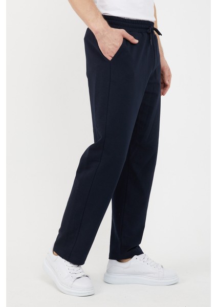 Lacivert Erkek Düz Paça Rahat Kesim Eşofman Altı fiyatları