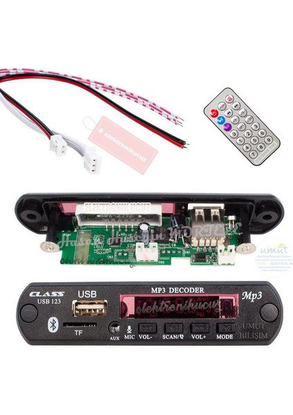 USB123 USB Li Bluetoothlu Oto Teyp Usb/sd Çevirici Aux Kumandalı 12 Volt Mikrofonlu ve Tlf Görüşmeli