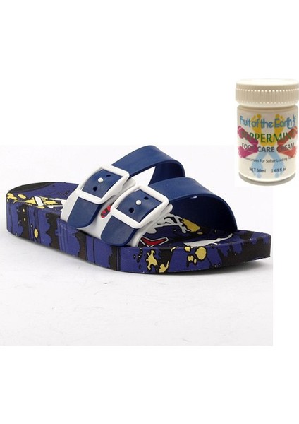 Gzr Erkek Çocuk Plaj Ev Banyo Deniz Havuz Günlük Terlik 50ML Nane Ferahlığı Topuk Çatlağı ve Nasır Giderici Krem