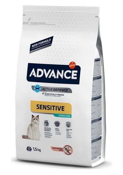 Kısırlaştırılmış Somonlu Pirinçli Kedi Maması 1,5kg