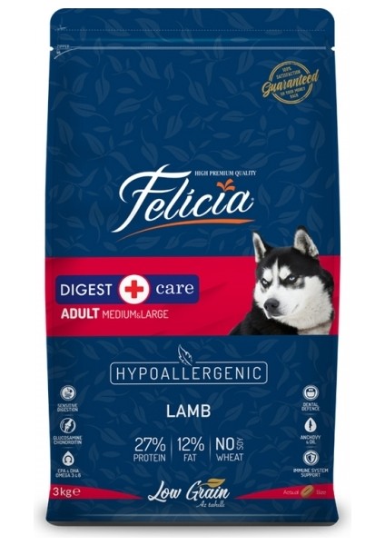 Adult Large Breed Kuzu Etli Yetişkin Köpek Maması 3 kg