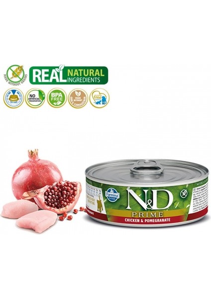 Prime Tavuk ve Narlı Yavru Kedi Konservesi 80 gr