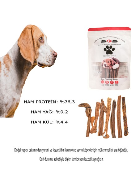 Doğal Kurutulmuş Köpek Ödülü İnek Memesi 100 g modelleri