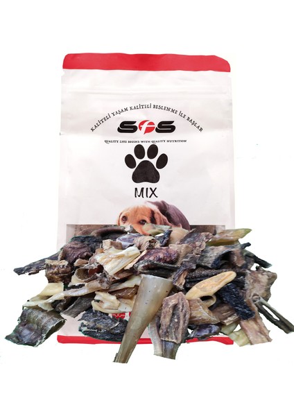 Doğal Kurutulmuş Köpek Ödülü Mix Paket 250 g