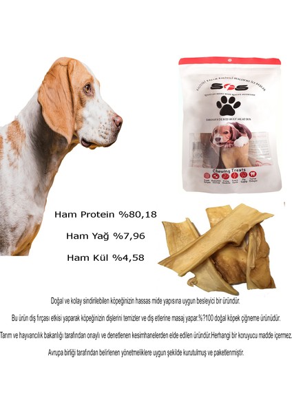 SFS Doğal Kurutulmuş Köpek Ödülü Dana Kafa Derisi 100 g