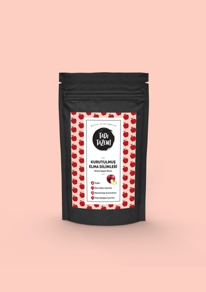 Kurutulmuş Kırmızı Elma Dilimleri 50 gr X 4 PAKET