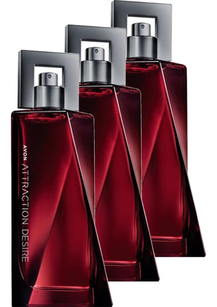 Attraction Desire Erkek Parfüm Edt 75 Ml. Üçlü Set