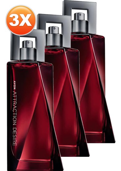 Attraction Desire Erkek Parfüm Edt 75 Ml. Üçlü Set