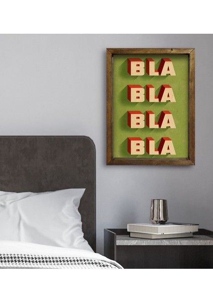 Gift Yatak Odası Konseptli Doğal Masif Ahşap Çerçeveli Tablo 45X65CM-32