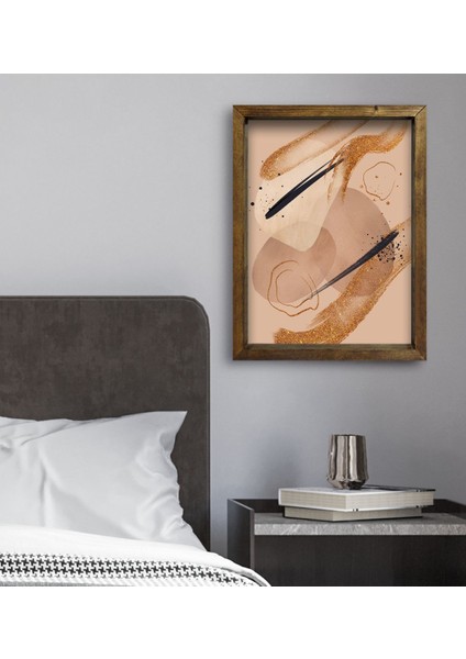 Gift Yatak Odası Konseptli Doğal Masif Ahşap Çerçeveli Tablo 45X65CM-29