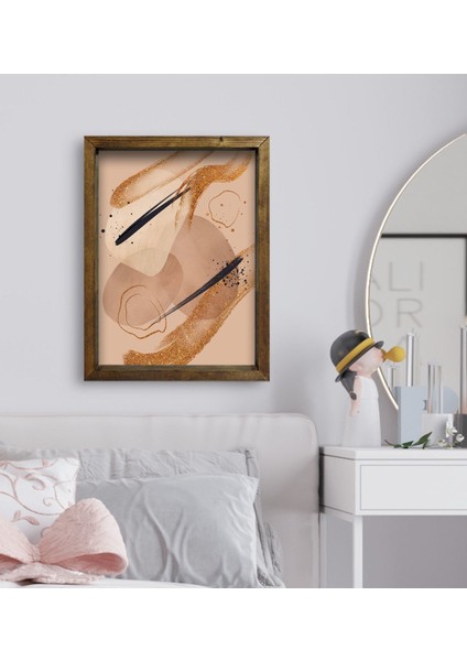 Gift Yatak Odası Konseptli Doğal Masif Ahşap Çerçeveli Tablo 45X65CM-29 fiyatları