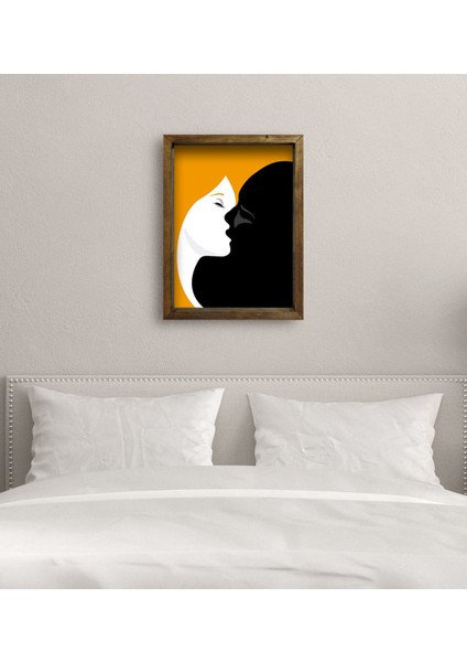 Gift Yatak Odası Konseptli Doğal Masif Ahşap Çerçeveli Tablo 45X65CM-23 modelleri