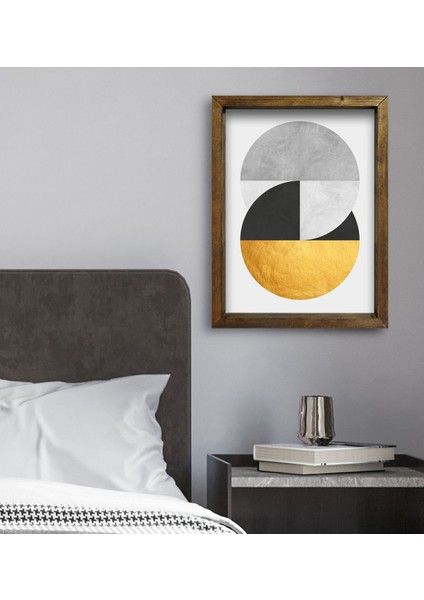 Gift Yatak Odası Konseptli Doğal Masif Ahşap Çerçeveli Tablo 45X65CM-21