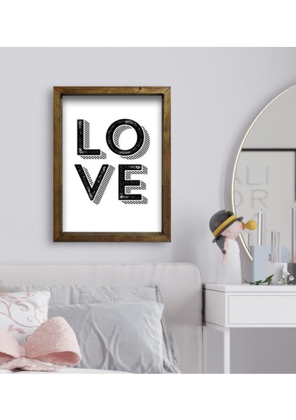 Gift Yatak Odası Konseptli Doğal Masif Ahşap Çerçeveli Tablo 45X65CM-81 fiyatları