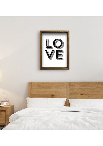 Gift Yatak Odası Konseptli Doğal Masif Ahşap Çerçeveli Tablo 45X65CM-81 fırsatları